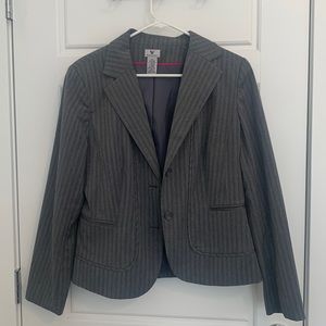 Worthington Gray Striped Blazer